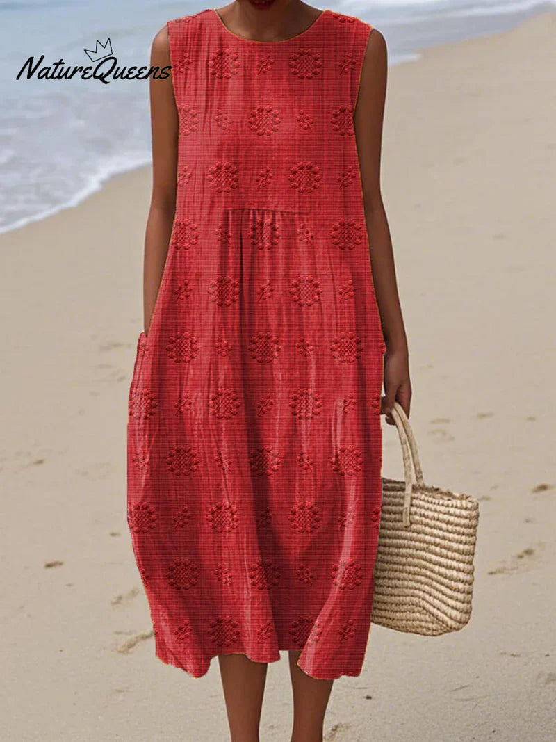 Amélie | Robe Sans Manches Jardin Secret