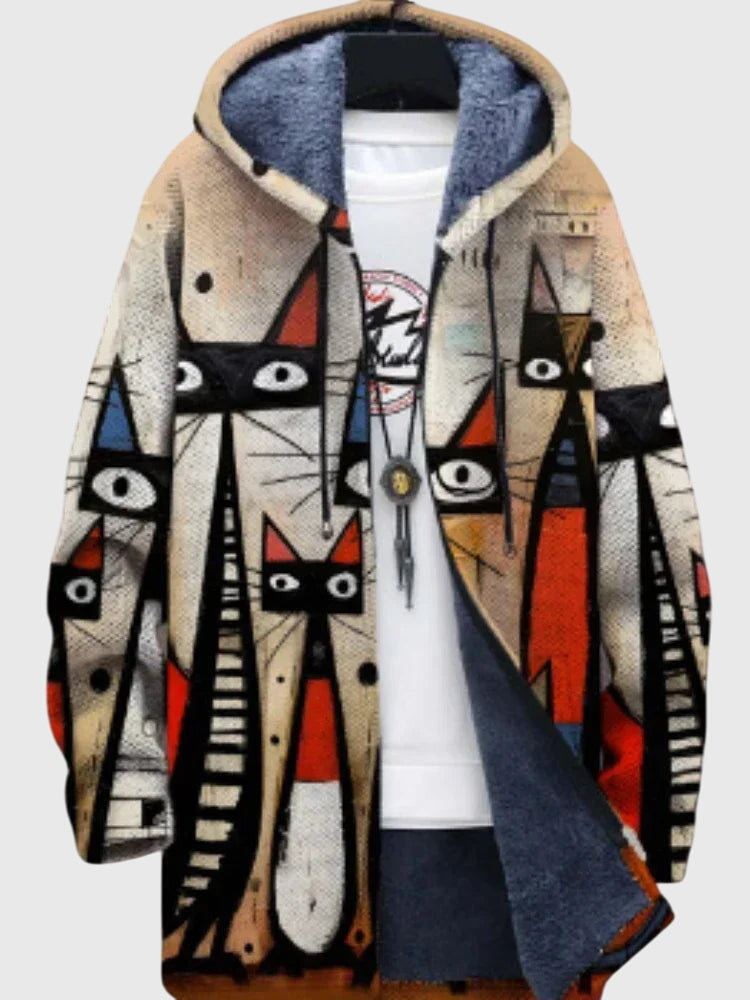 Zelina | Veste avec Imprimé Artistique