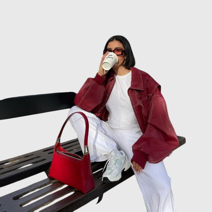 Sienna | Veste en Cuir Oversized