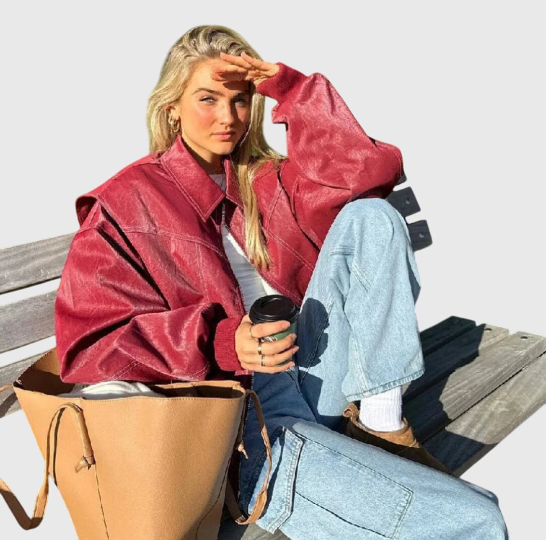 Sienna | Veste en Cuir Oversized