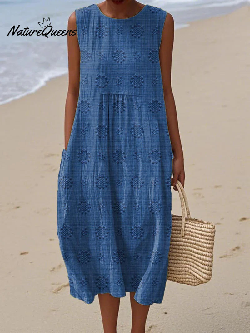 Amélie | Robe Sans Manches Jardin Secret