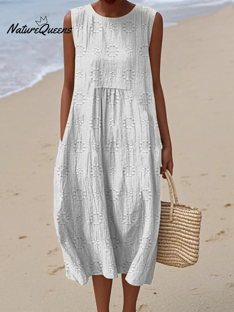 Amélie | Robe Sans Manches Jardin Secret