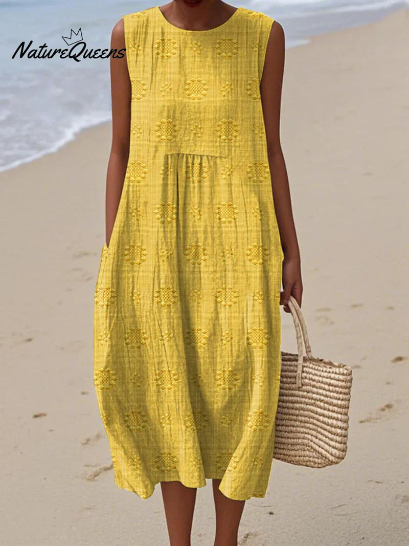 Amélie | Robe Sans Manches Jardin Secret