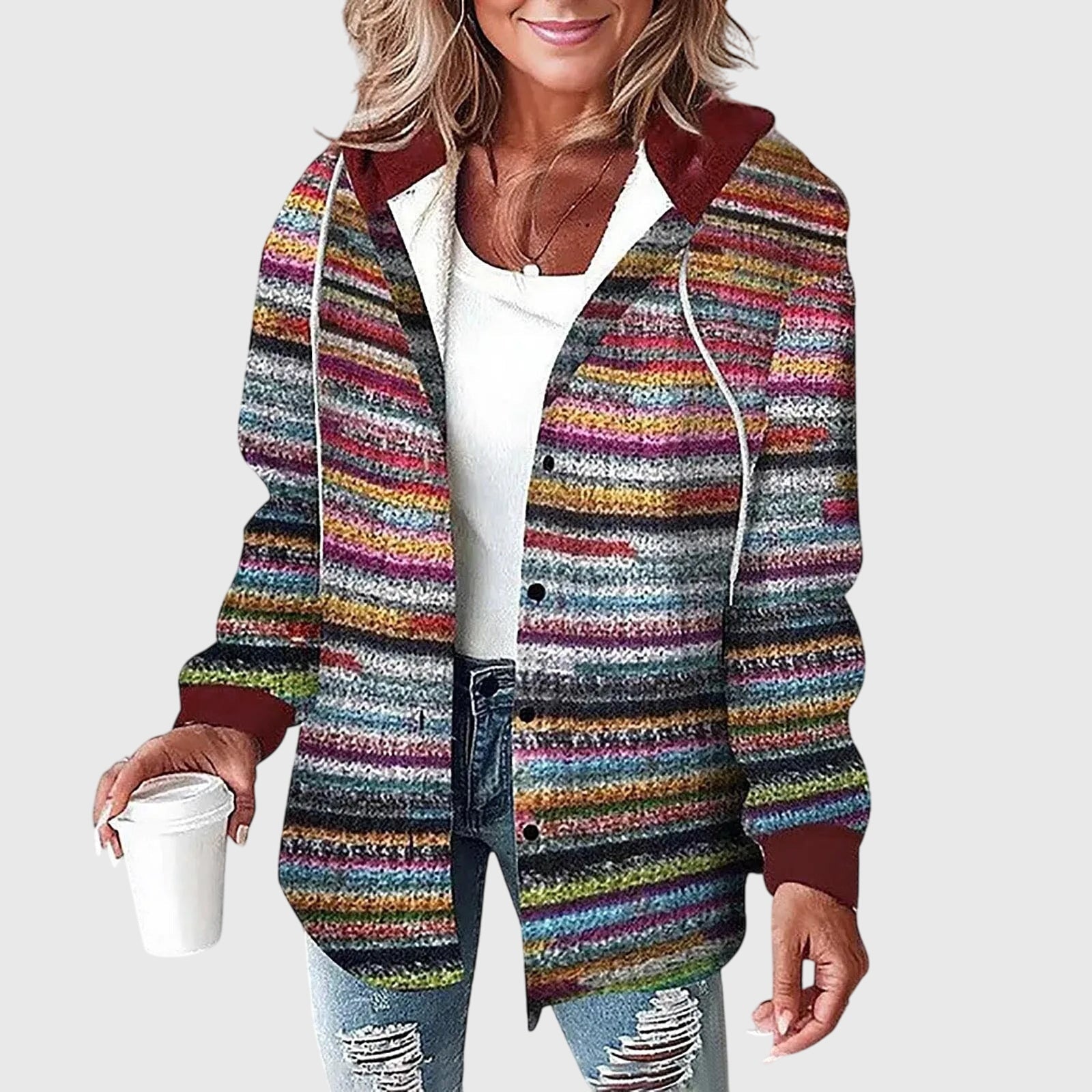 Lina | Veste à Panneau de Boutons en Maille pour Femme