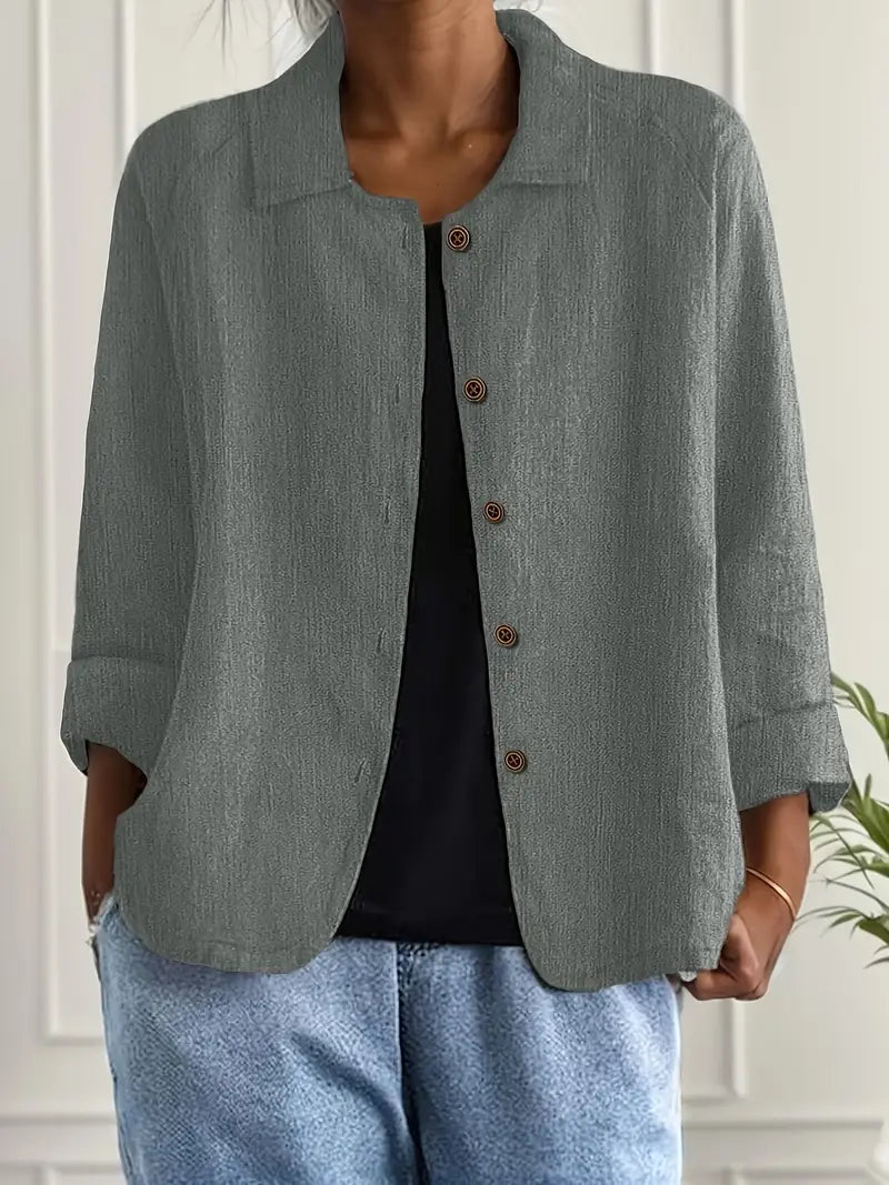 Brume Rosée — Veste boutonnée légère