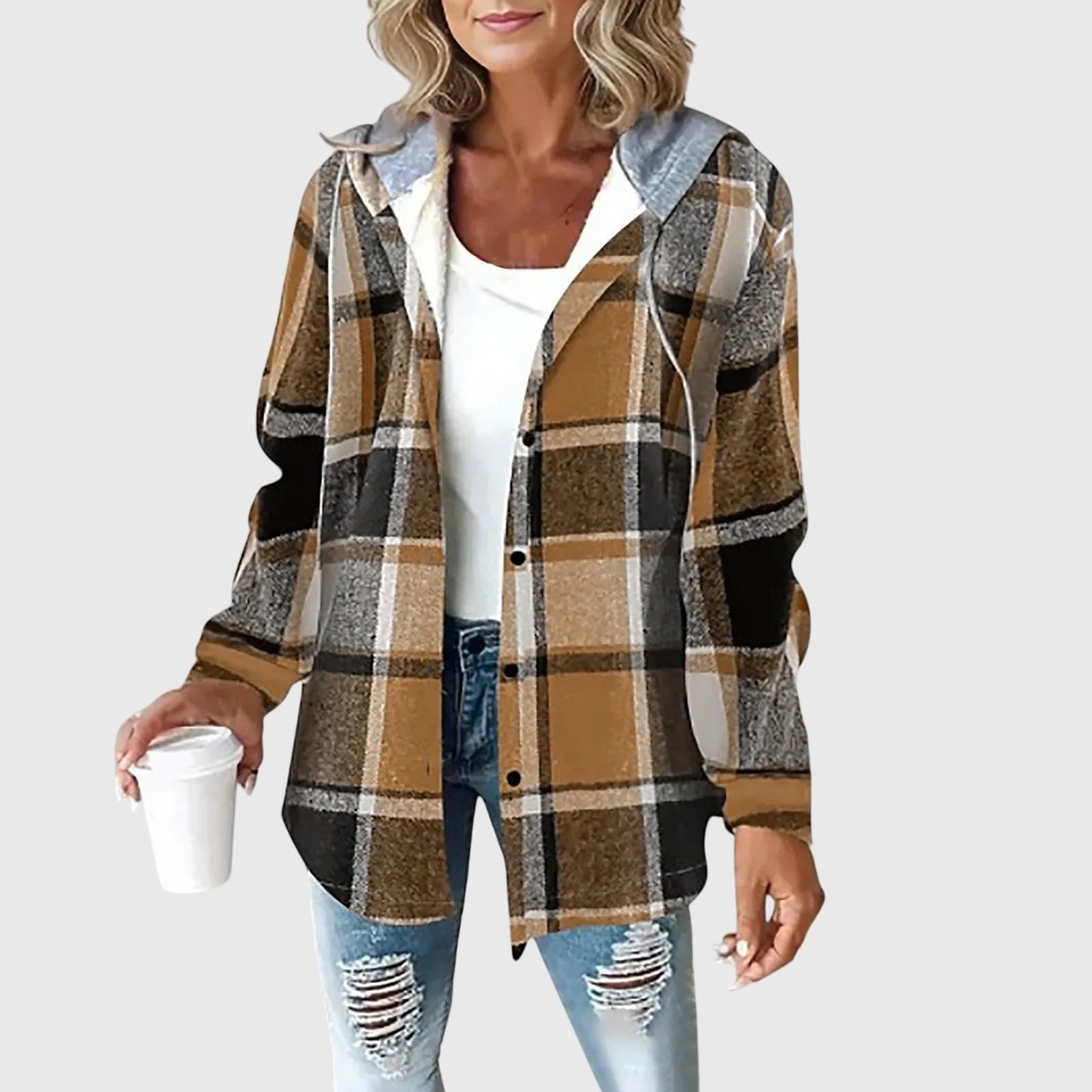 Lina | Veste à Panneau de Boutons en Maille pour Femme