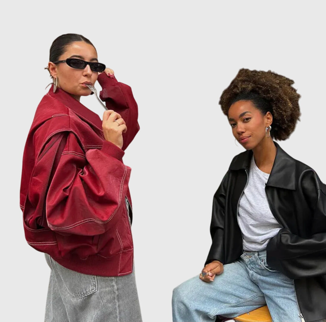Sienna | Veste en Cuir Oversized