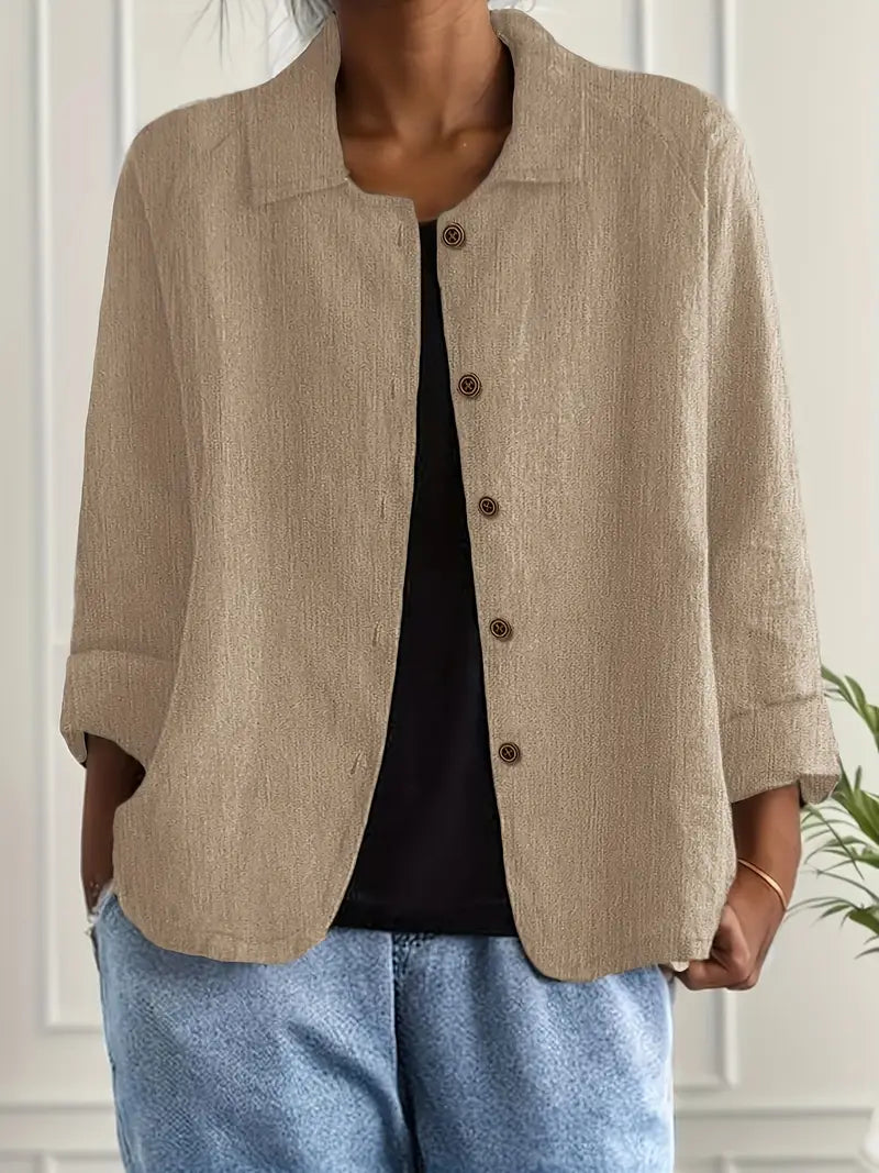 Brume Rosée — Veste boutonnée légère